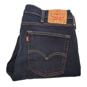 Men's 510 Levi's Dark Indigo Skinny Fit Jeans with Leather Patch W38 L32